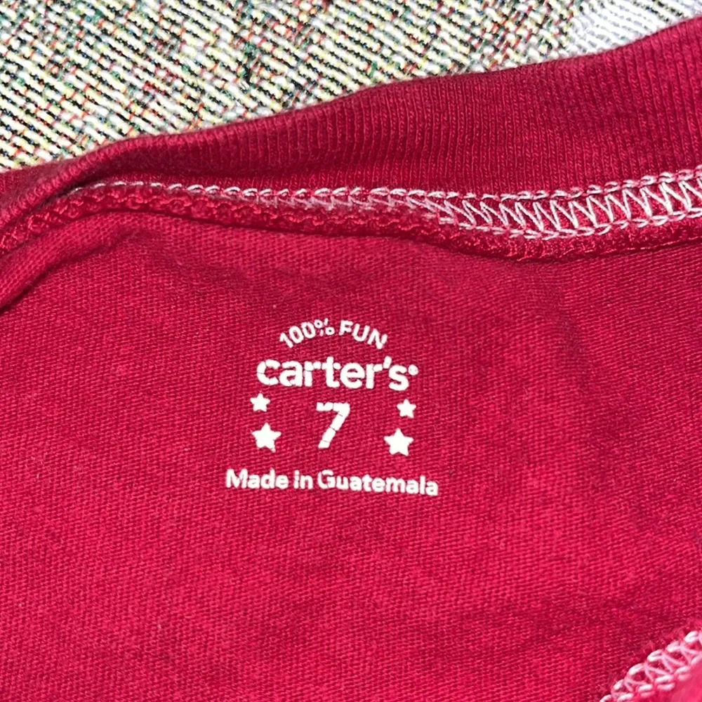 Carter’s future hero firefighter red and gray long sleeve T-Shirt sz 7 EUC